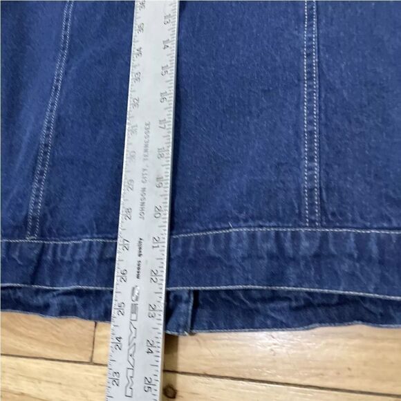 TANTRUMS Jean Jacket Women M Rainbow Boho Floral Tribal Aztec Western Blue Denim - Picture 7 of 16